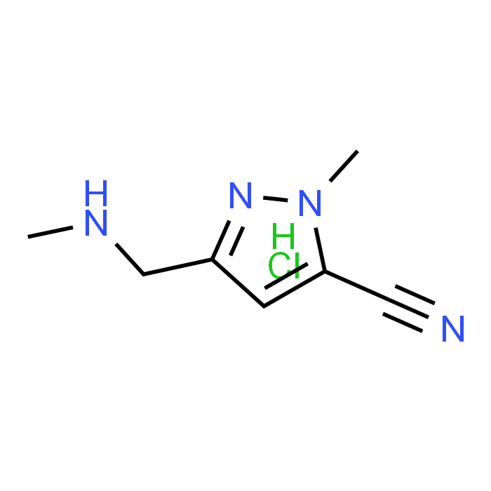 1-Methyl-3-((methylamino)methyl)-1H-pyrazole-5-carbonitrile hydrochloride