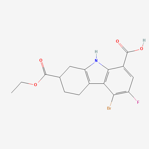 5-Bromo-2-(ethoxycarbonyl)-6-fluoro-2,3,4,9-tetrahydro-1H-carbazole-8-carboxylic acid