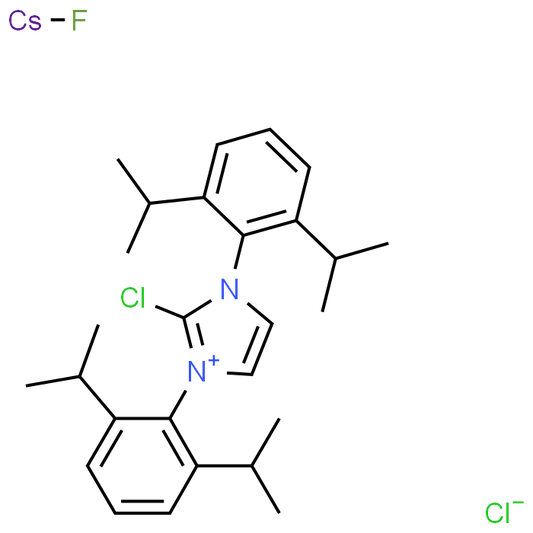 2-Chloro-1,3-bis(2,6-diisopropylphenyl)-1H-imidazol-3-ium chloride cesium fluoride complex