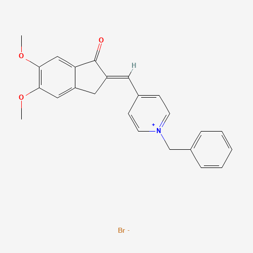 (E)-1-Benzyl-4-((5,6-dimethoxy-1-oxo-1,3-dihydro-2H-inden-2-ylidene)methyl)pyridin-1-ium bromide