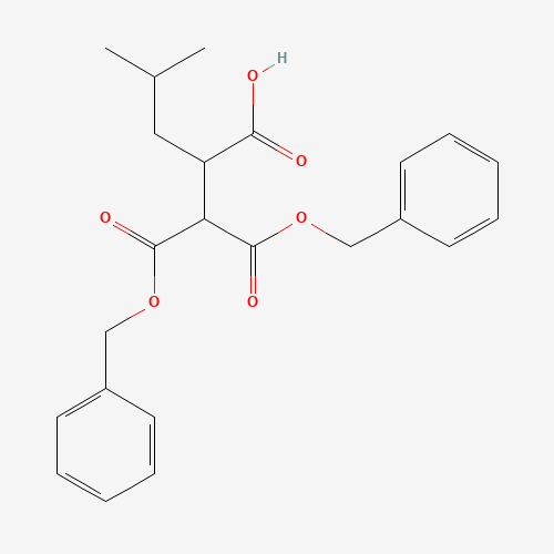 2-(1,3-Bis(benzyloxy)-1,3-dioxopropan-2-yl)-4-methylpentanoic acid