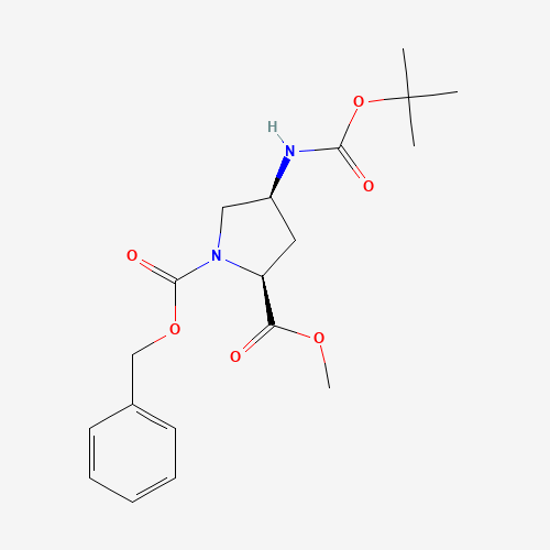 (2S,4S)-1-Benzyl 2-methyl 4-((tert-butoxycarbonyl)amino)pyrrolidine-1,2-dicarboxylate