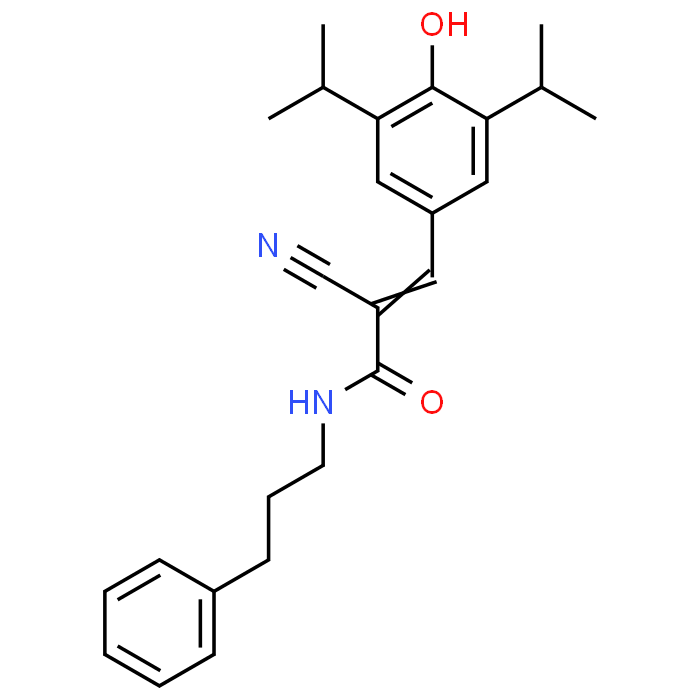 (E)-2-Cyano-3-(4-hydroxy-3,5-diisopropylphenyl)-N-(3-phenylpropyl)acrylamide