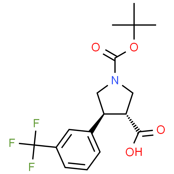 trans-1-(tert-Butoxycarbonyl)-4-(3-(trifluoromethyl)phenyl)pyrrolidine-3-carboxylic acid