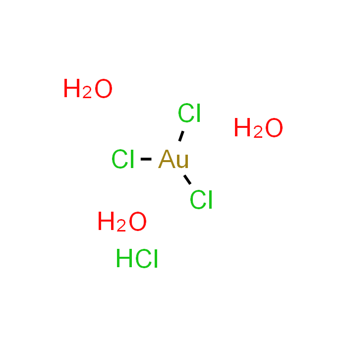 Hydrogen tetrachloroaurate(III) trihydrate