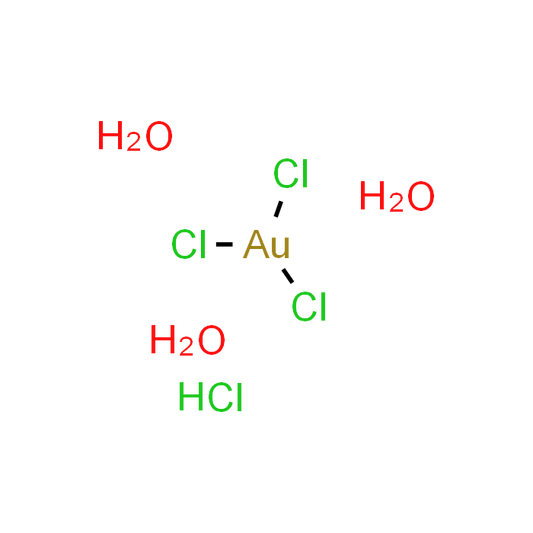 Hydrogen tetrachloroaurate(III) trihydrate