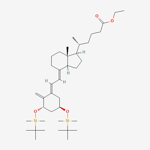 (5R)-ethyl 5-((1R,3aS,7aR)-4-((E)-2-((3S,5R)-3,5-bis(tert-butyldimethylsilyloxy)-2-methylenecyclohexylidene)ethyl)-7a-methyloctahydro-1H-inden-1-yl)hexanoate