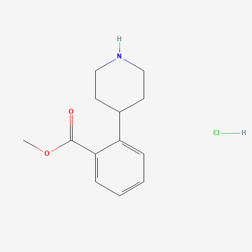 Benzoic acid, 2-(4-piperidinyl)-, methyl ester