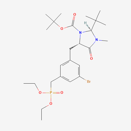 (2S,5S)-tert-butyl 5-(3-bromo-5-((diethoxyphosphoryl)methyl)benzyl)-2-(tert-butyl)-3-methyl-4-oxoimidazolidine-1-carboxylate