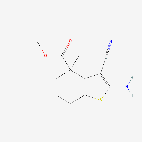 Ethyl 2-amino-3-cyano-4-methyl-4,5,6,7-tetrahydrobenzo[b]thiophene-4-carboxylate