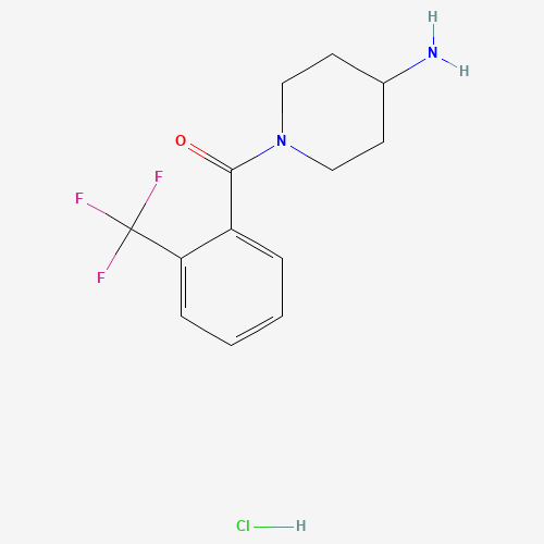 (4-Aminopiperidin-1-yl)(2-(trifluoromethyl)phenyl)methanone hydrochloride
