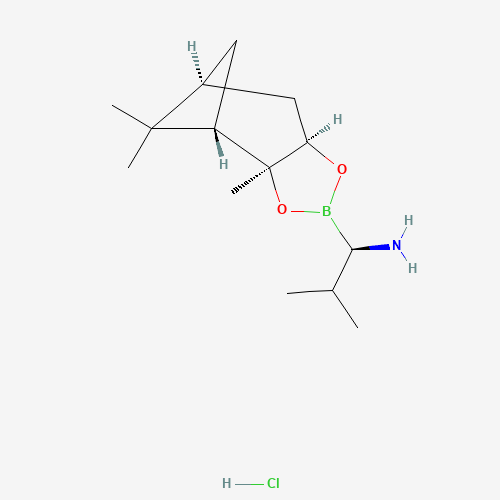 (R)-2-Methyl-1-((3aS,4S,6S,7aR)-3a,5,5-trimethylhexahydro-4,6-methanobenzo[d][1,3,2]dioxaborol-2-yl)propan-1-amine hydrochloride