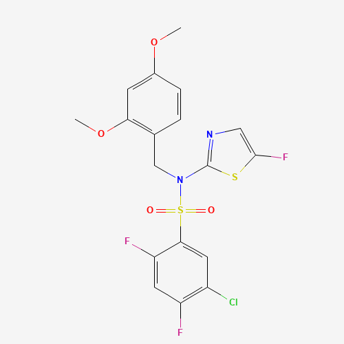 5-Chloro-n-(2,4-dimethoxybenzyl)-2,4-difluoro-n-(5-fluorothiazol-2-yl)benzenesulfonamide