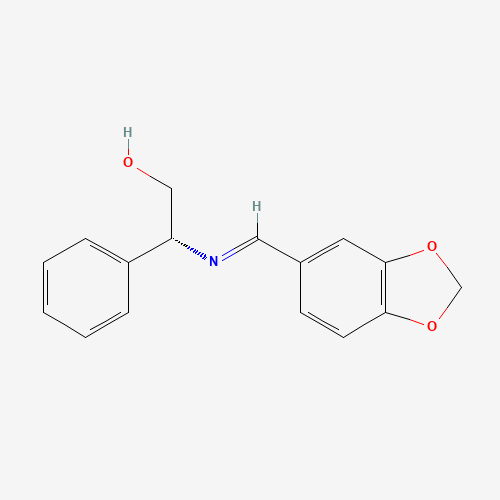 (R,E)-2-(benzo[d][1,3]dioxol-5-ylmethyleneamino)-2-phenylethanol