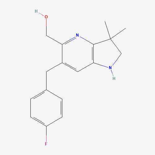 (6-(4-Fluorobenzyl)-3,3-dimethyl-2,3-dihydro-1H-pyrrolo[3,2-b]pyridin-5-yl)methanol