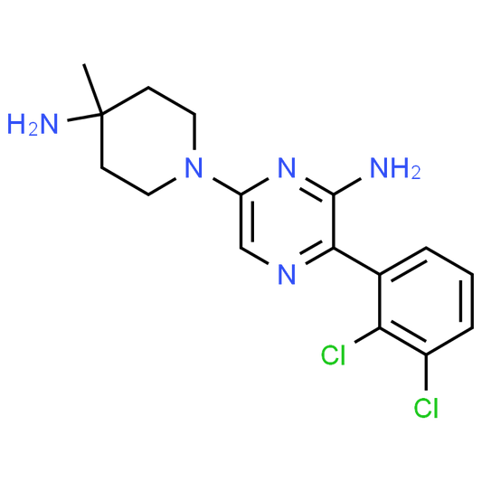 6-(4-Amino-4-methylpiperidin-1-yl)-3-(2,3-dichlorophenyl)pyrazin-2-amine