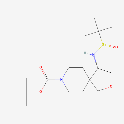 tert-Butyl (S)-4-(((R)-tert-butylsulfinyl)amino)-2-oxa-8-azaspiro[4.5]decane-8-carboxylate