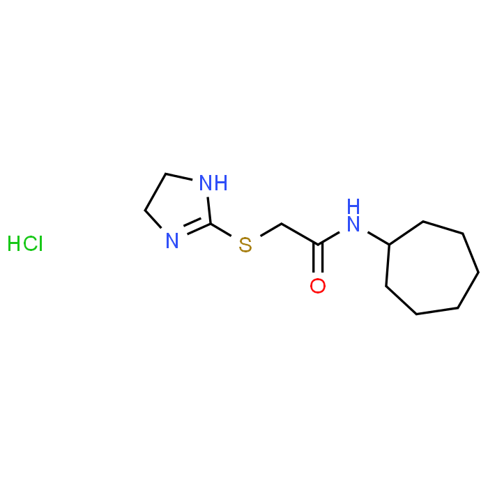 N-Cycloheptyl-2-(4,5-dihydro-1H-imidazol-2-ylsulfanyl)acetamide hydrochloride