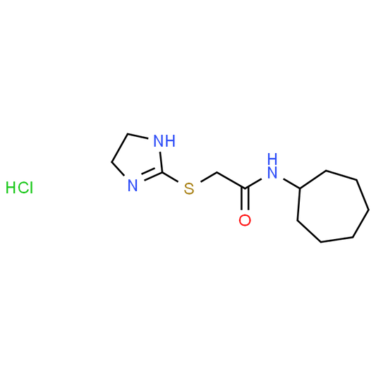 N-Cycloheptyl-2-(4,5-dihydro-1H-imidazol-2-ylsulfanyl)acetamide hydrochloride
