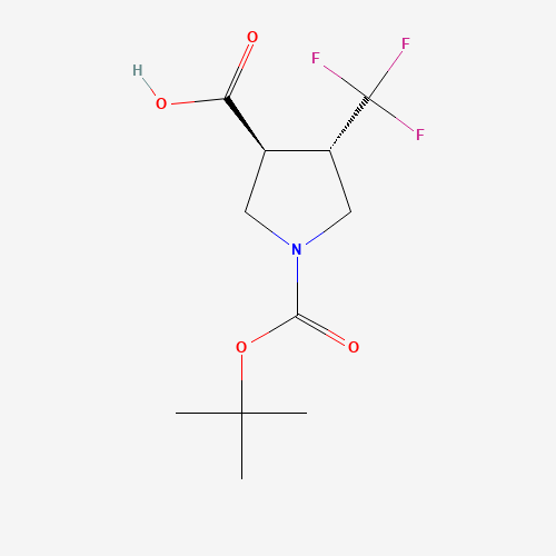 (3S,4S)-1-(tert-Butoxycarbonyl)-4-(trifluoromethyl)pyrrolidine-3-carboxylic acid