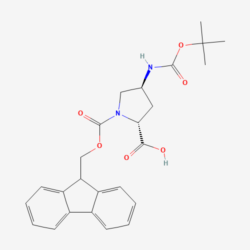 (2R,4S)-1-(((9H-Fluoren-9-yl)methoxy)carbonyl)-4-((tert-butoxycarbonyl)amino)pyrrolidine-2-carboxylic acid