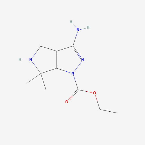 Ethyl 3-amino-6,6-dimethyl-5,6-dihydropyrrolo[3,4-c]pyrazole-1(4H)-carboxylate