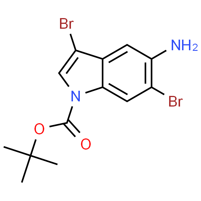 tert-Butyl 5-amino-3,6-dibromo-1H-indole-1-carboxylate - Achmem