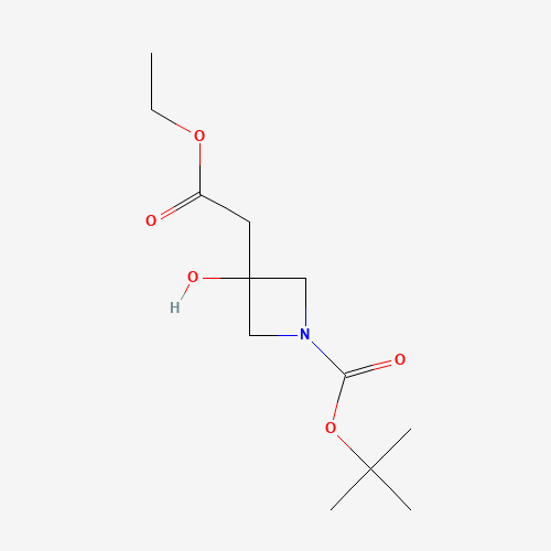tert-Butyl 3-(2-ethoxy-2-oxoethyl)-3-hydroxyazetidine-1-carboxylate