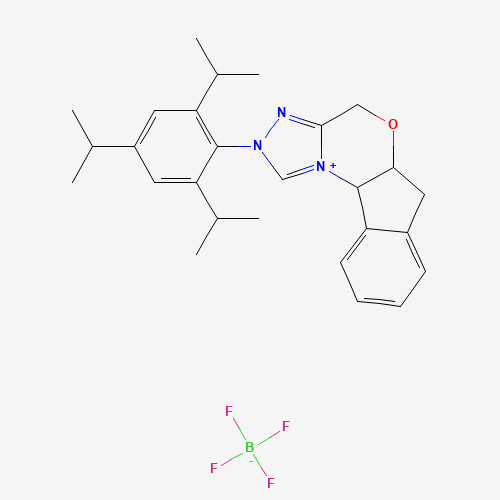 (5aS,10bR)-2-(2,4,6-Triisopropylphenyl)-5a,10b-dihydro-4H,6H-indeno[2,1-b][1,2,4]triazolo[4,3-d][1,4]oxazin-2-ium tetrafluoroborate