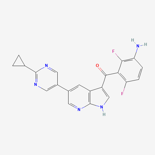 (3-Amino-2,6-difluorophenyl)(5-(2-cyclopropylpyrimidin-5-yl)-1H-pyrrolo[2,3-b]pyridin-3-yl)methanone