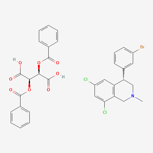 (4S)-4-(3-bromophenyl)-6,8-dichloro-2-methyl-1,2,3,4-tetrahydroisoquinoline(2S,3S)-2,3-Bis(benzoyloxy)butanedioic acid salt