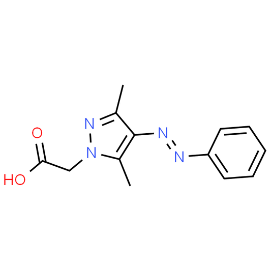 (E)-2-(3,5-Dimethyl-4-(phenyldiazenyl)-1H-pyrazol-1-yl)acetic acid
