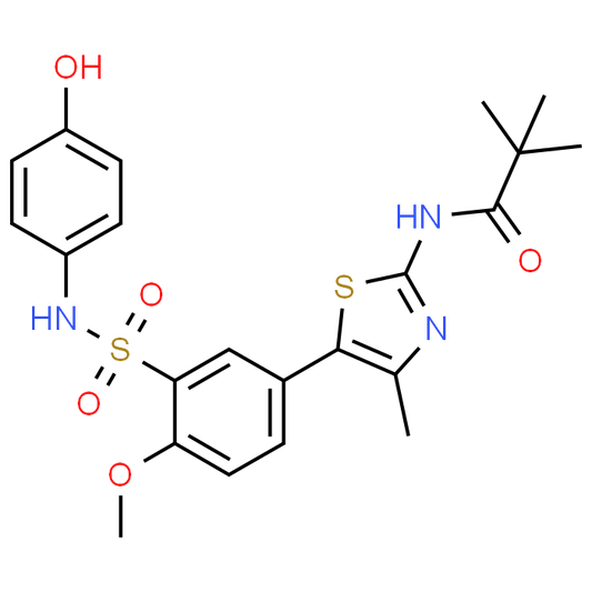 N-(5-(3-(N-(4-hydroxyphenyl)sulfamoyl)-4-methoxyphenyl)-4-methylthiazol-2-yl)pivalamide