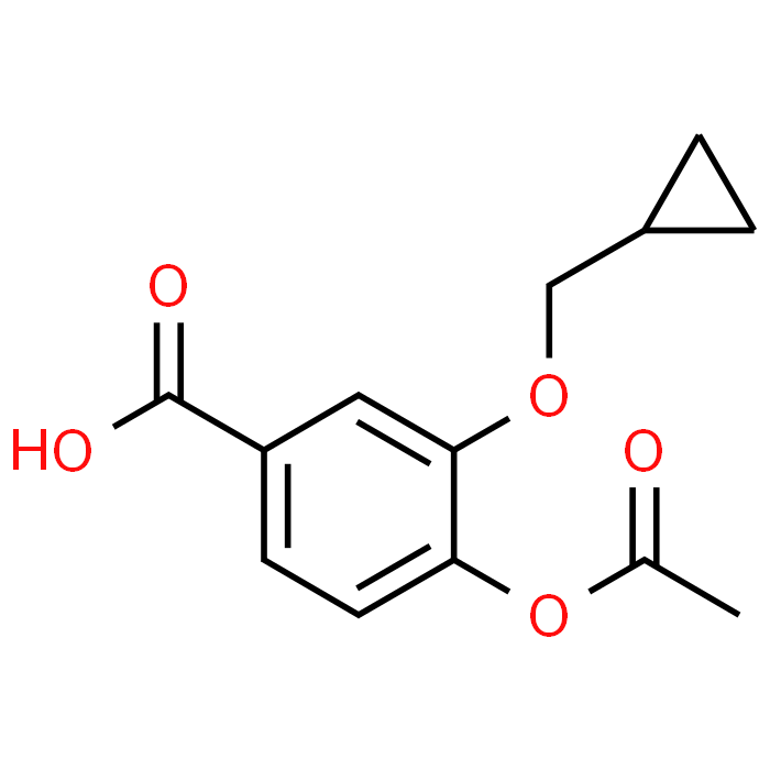 4-Acetoxy-3-(cyclopropylmethoxy)benzoic acid