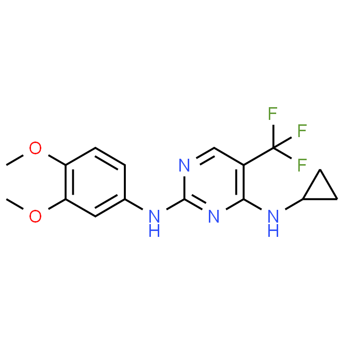 N4-Cyclopropyl-N2-(3,4-dimethoxyphenyl)-5-(trifluoromethyl)pyrimidine-2,4-diamine
