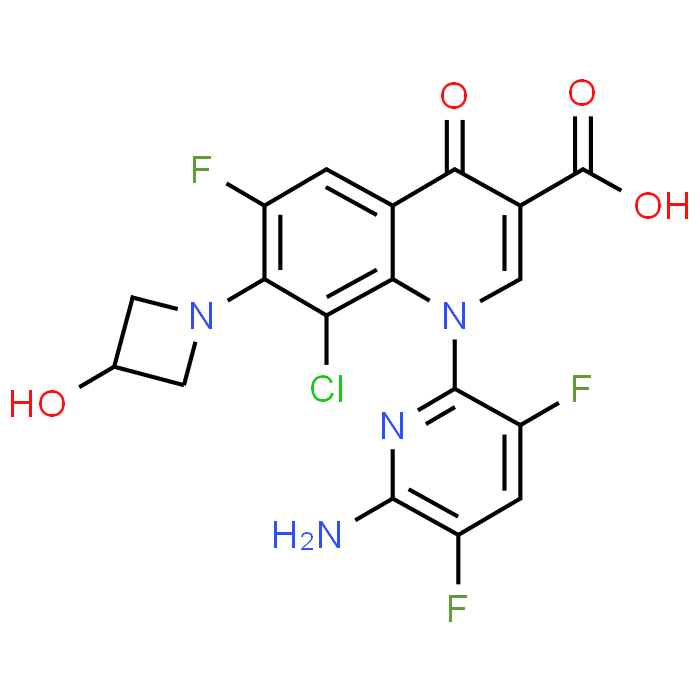 1-(6-Amino-3,5-difluoropyridin-2-yl)-8-chloro-6-fluoro-7-(3-hydroxyazetidin-1-yl)-4-oxo-1,4-dihydroquinoline-3-carboxylic acid