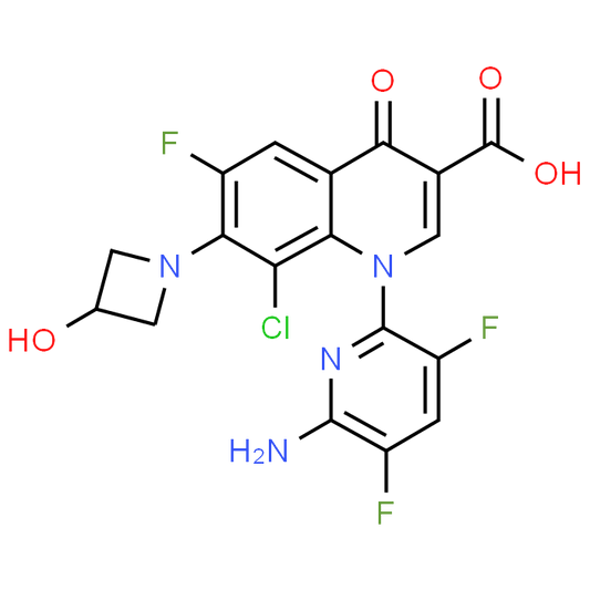 1-(6-Amino-3,5-difluoropyridin-2-yl)-8-chloro-6-fluoro-7-(3-hydroxyazetidin-1-yl)-4-oxo-1,4-dihydroquinoline-3-carboxylic acid