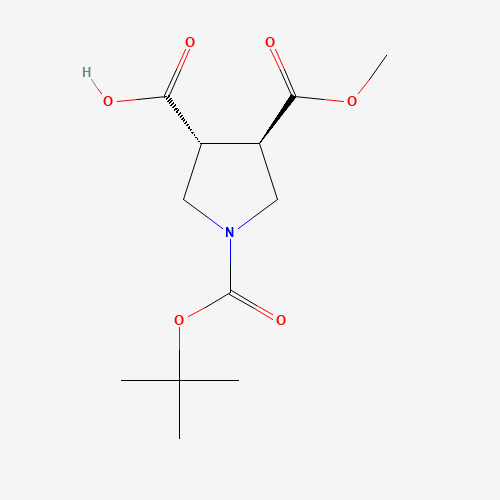 Rel-(3R,4R)-1-(tert-butoxycarbonyl)-4-(methoxycarbonyl)pyrrolidine-3-carboxylic acid