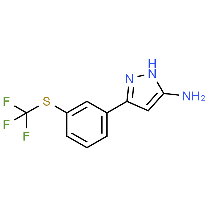 3-(3-((Trifluoromethyl)thio)phenyl)-1H-pyrazol-5-amine