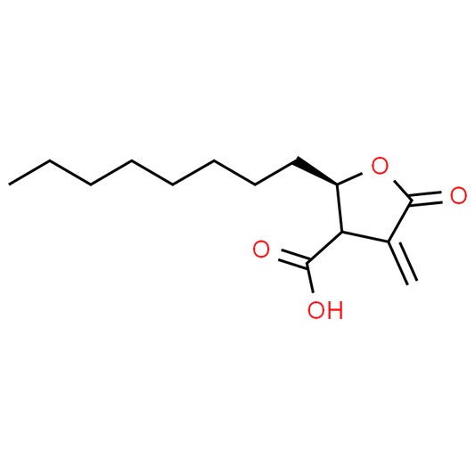 trans-4-Methylene-2-octyl-5-oxotetrahydrofuran-3-carboxylic acid