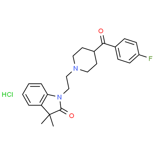 1-(2-(4-(4-Fluorobenzoyl)piperidin-1-yl)ethyl)-3,3-dimethylindolin-2-one hydrochloride