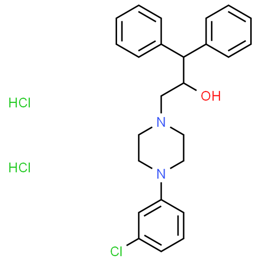 3-(4-(3-Chlorophenyl)piperazin-1-yl)-1,1-diphenylpropan-2-ol dihydrochloride