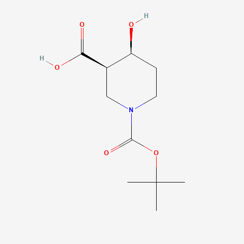 rel-(3R,4S)-1-(tert-Butoxycarbonyl)-4-hydroxypiperidine-3-carboxylic acid