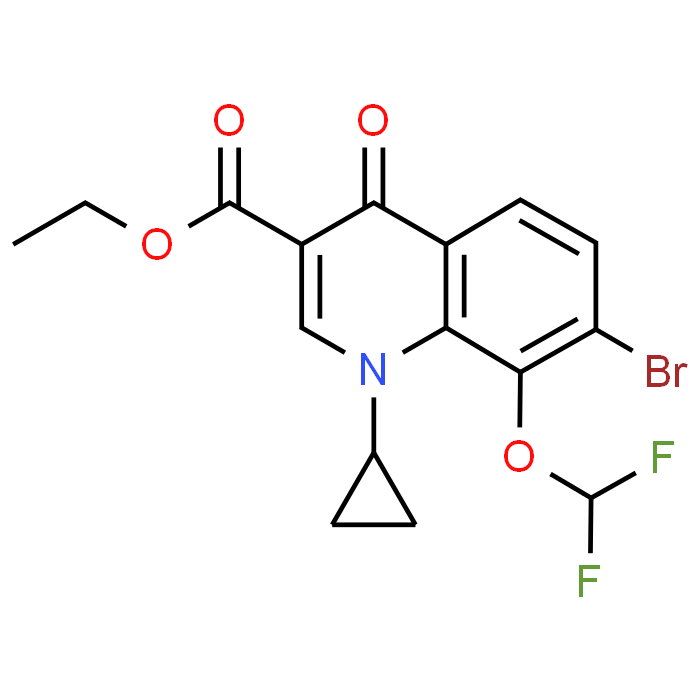 Ethyl 7-bromo-1-cyclopropyl-8-(difluoromethoxy)-4-oxo-1,4-dihydroquinoline-3-carboxylate - Achmem