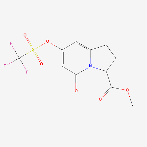 Methyl 5-oxo-7-(((trifluoromethyl)sulfonyl)oxy)-1,2,3,5-tetrahydroindolizine-3-carboxylate