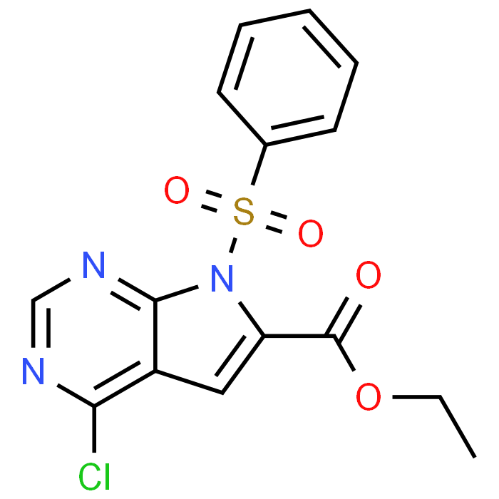 Ethyl 4-chloro-7-(phenylsulfonyl)-7H-pyrrolo[2,3-d]pyrimidine-6-carboxylate