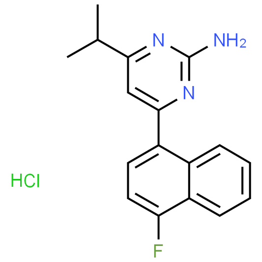 4-(4-Fluoronaphthalen-1-yl)-6-isopropylpyrimidin-2-amine hydrochloride