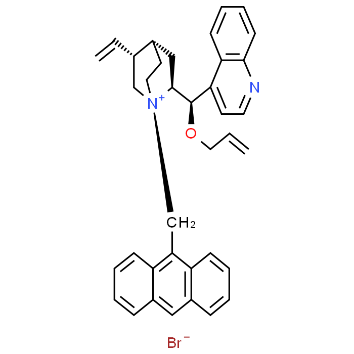 4-((1R)-((1-(Anthracen-9-yl)but-3-en-2-yl)oxy)((2S)-5-vinylquinuclidin-2-yl)methyl)quinolin-1-ium bromide