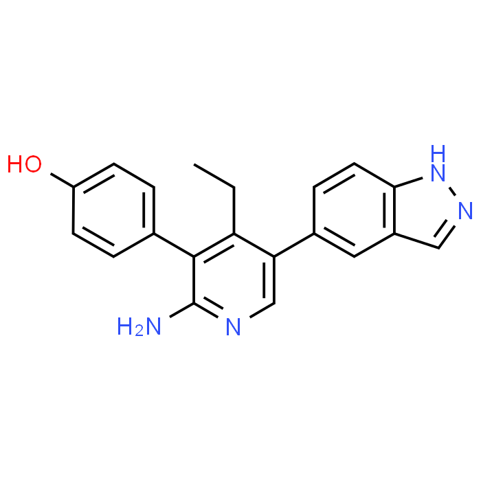 4-(2-Amino-4-ethyl-5-(1H-indazol-5-yl)pyridin-3-yl)phenol