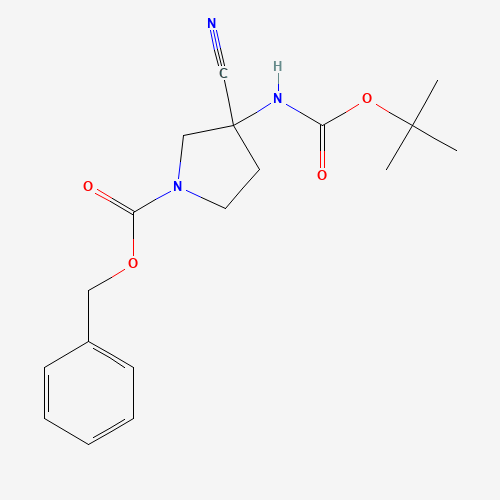 BENZYL 3-{[(TERT-BUTOXY)CARBONYL]AMINO-3-CYANOPYRROLIDINE-1-CARBOXYLATE